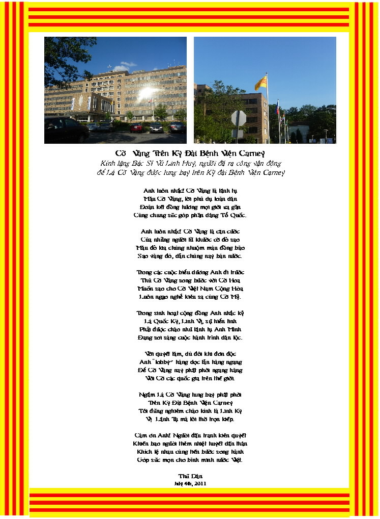 Co Vang tren Ky Dai Carney Hospital