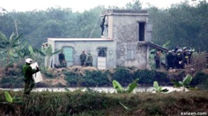 Nhà ông Đoàn Văn Vươn khi chưa bị 'ai đó' dùng xe ủi kéo đổ