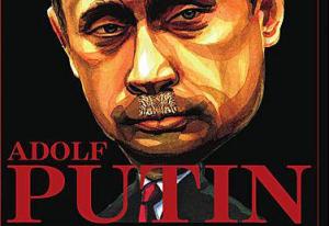 Putin trong những ngày qua bị nhiều người ví như Hitler. Ảnh polishexpress.co.uk